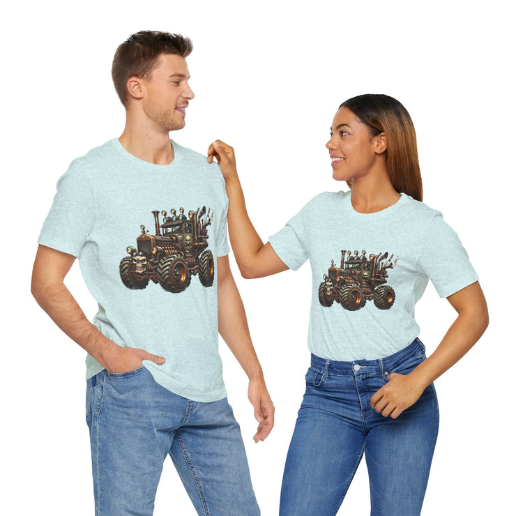 Rustic Tractor Graphic Tee, Farm Life Apparel, Unisex Jersey Tee, Country Style Shirt, Gift for Farmers, Car Design