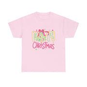 Festive Merry Christmas Tee - Unisex Heavy Cotton T-Shirt, Holiday Shirt, Christmas Gift, Cozy Winter Apparel, Family Gathering Outfit