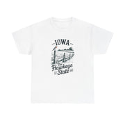 Iowa The Hawkeye State T-Shirt, Vintage Style Tee, Unisex Cotton Shirt, Iowa Pride Gift, USA States Design