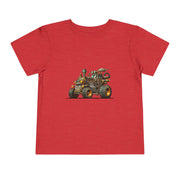 Toddler Short Sleeve Tee with Fun Vehicle Design, Birthday Gift, Kids' Fashion, Playtime Wear, Adventure Apparel