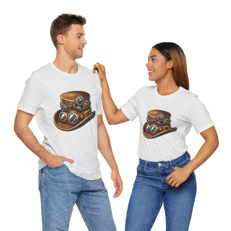 Steampunk Hat Tee, Steampunk T-Shirt, Retro Graphic Tee, Gift for Nerds, Cosplay Costume Top