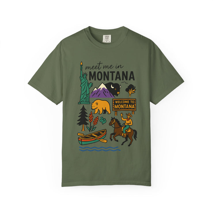 Cool Montana Graphic T-Shirt, Perfect for Travelers, Adventure Lovers, USA States Design