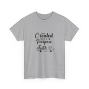 Faith-Inspired Unisex Heavy Cotton Tee, Motivational Shirt, Gift for Believers, Spiritual Wear, Affirmation Clothing