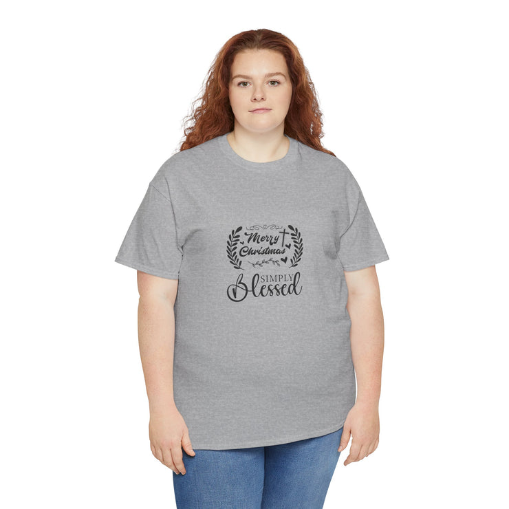 Merry Christmas Tee, Holiday Shirt, Simple Blessing Tee, Unisex Gift, Festive Apparel for Christmas