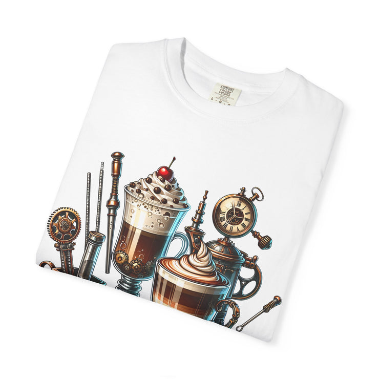 Coffee Lovers Unisex T-shirt, Cozy Café Style, Gift for Baristas, Perfect for Birthdays, Fun Beverage Art Tee