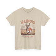 Illinois Prairie State Tee, Vintage Graphic T-Shirt, Unisex Casual Wear, Gift for Nature Lovers, Travel Souvenir, USA States Design