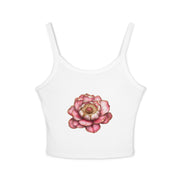 Floral Women's Spaghetti Strap Tank Top, Summer Top, Flower Graphic Tee, Beachwear, Gift for Her, Casual Wear