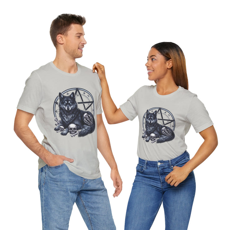 Gothic Wolf Tee | Unisex Graphic Shirt, Casual Outfit, Halloween Gift, Spooky Style, Animal Lover Apparel