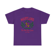 Maryland Heritage Tee | Unisex Cotton Shirt, Old Line State Apparel, Travel Souvenir, Gift for Maryland Lovers, Vintage Maryland Design,USA States Design