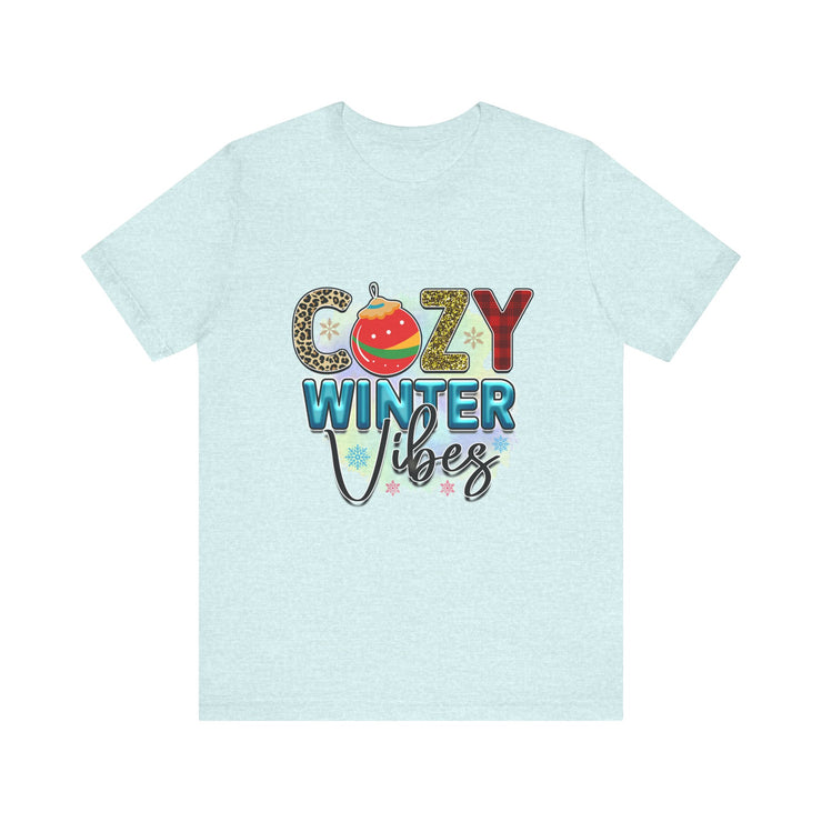 Cozy Winter Vibes Tee, Unisex Christmas T-Shirt, Holiday Gift, Winter Apparel,