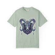 Mystical Ram Graphic Unisex T-shirt, Boho Tee, Astrology Shirt, Spiritual Gift, Festival Wear, Unique Graphic Tee