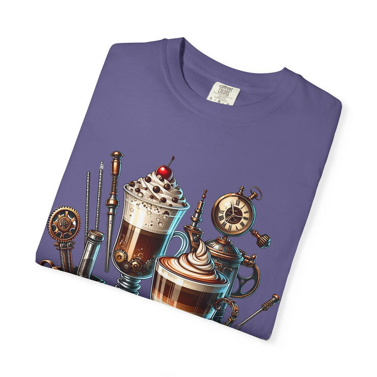 Coffee Lovers Unisex T-shirt, Cozy Café Style, Gift for Baristas, Perfect for Birthdays, Fun Beverage Art Tee