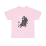 Majestic Lion Unisex Heavy Cotton Tee, Animal Lover Shirt, Eco-Friendly Gift, Casual Wear, Wildlife T-Shirt, Birthday Apparel