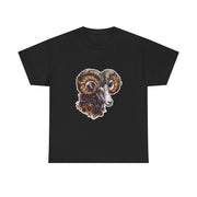 Bohemian Ram Graphic Tee, Casual Apparel, Gift for Animal Lovers, Festival Wear, Unisex T-Shirt, Nature-Inspired Clothing